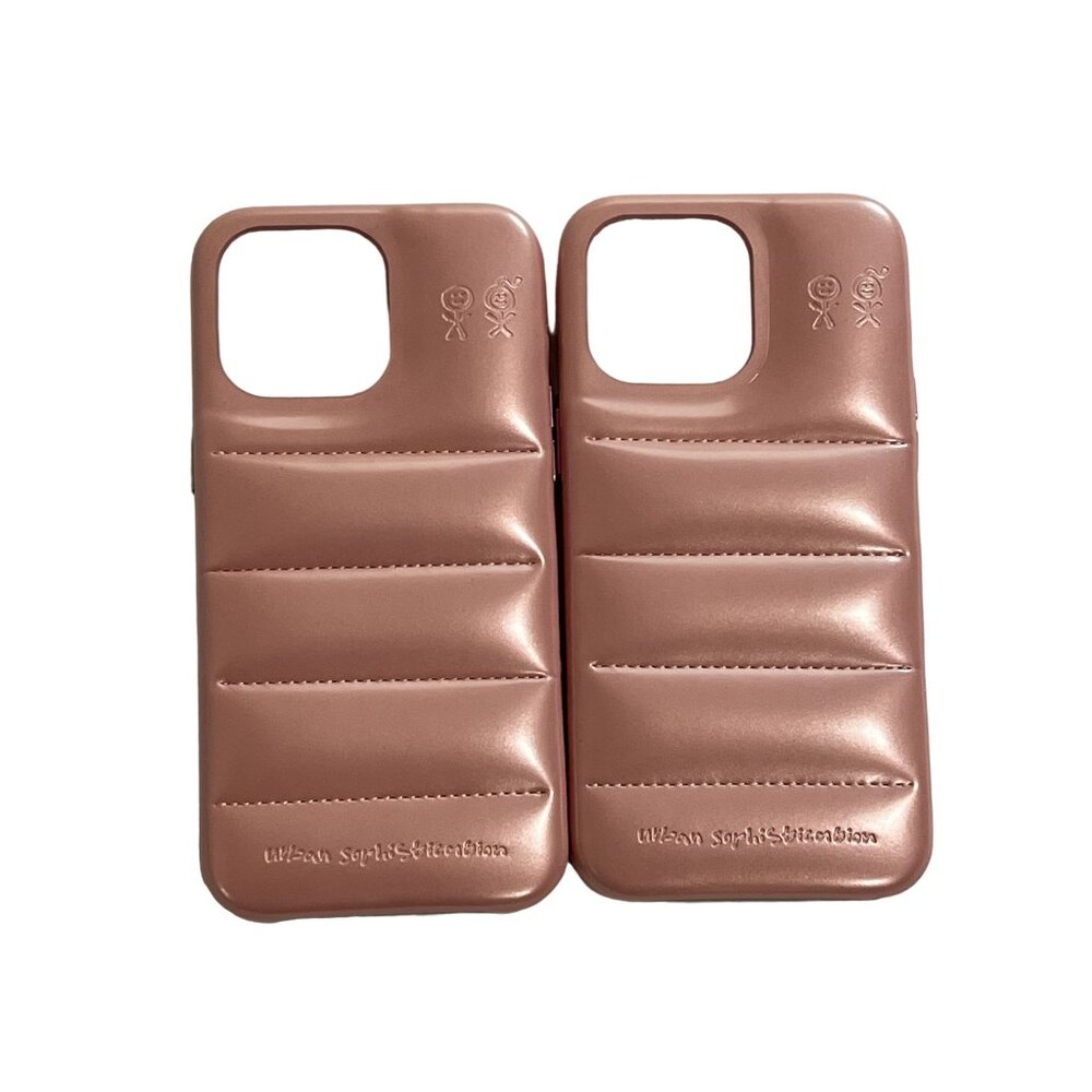 Urban Sophistication The Puffer iPhone 14 Pro Max Case in Pink